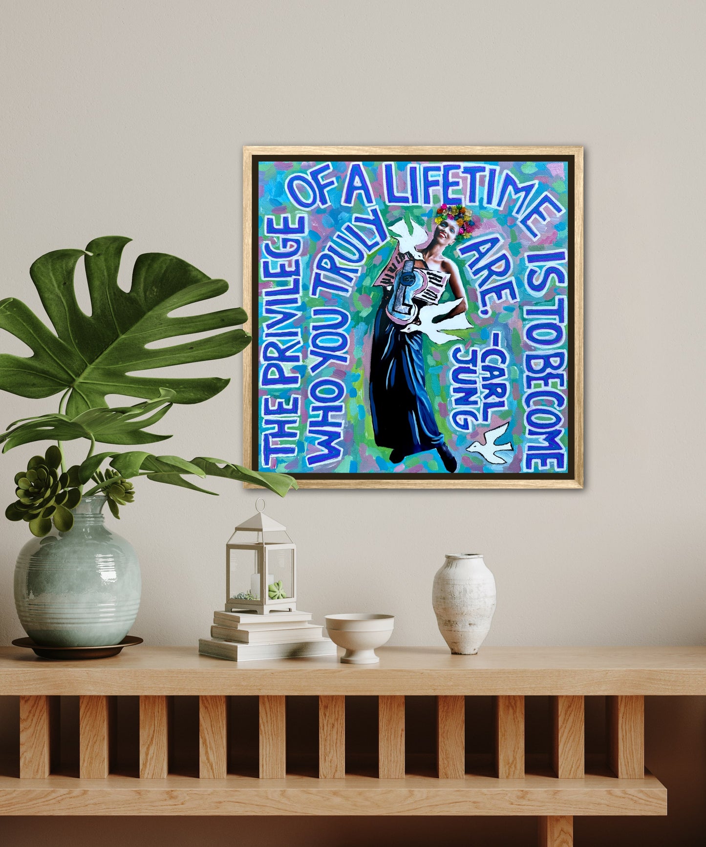 Vogue Reflections: The Privilege of a Lifetime - 12x12in Acrylic & Resin on Canvas