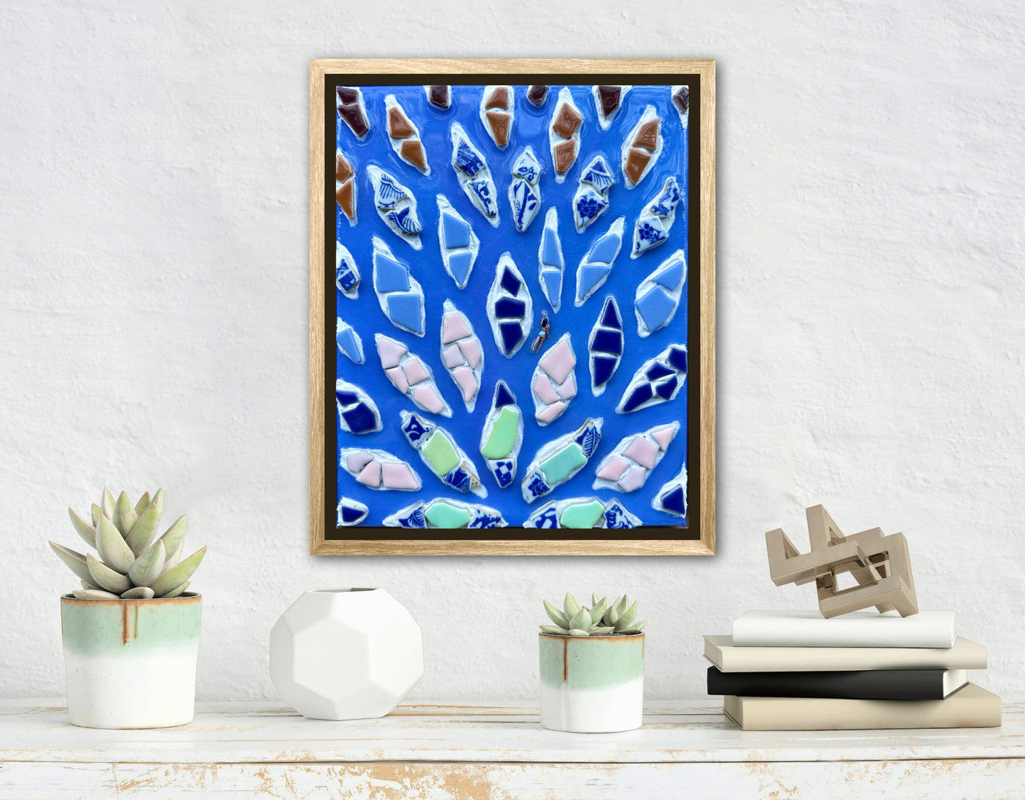 The Path to Peace - 8x10 Mixed Media; Sand, Acrylic & Resin on Canvas Framed