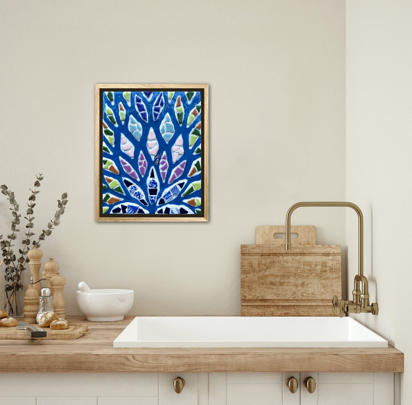 The Path to Purpose - 8x10 Mixed Media; Sand, Acrylic & Resin on Canvas Framed