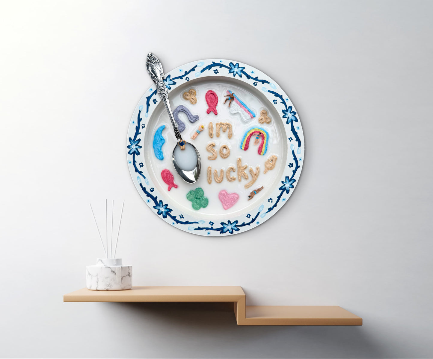 Lucky Charms: Saturday Mornings Cereal Collection - 8x8in Mixed Media