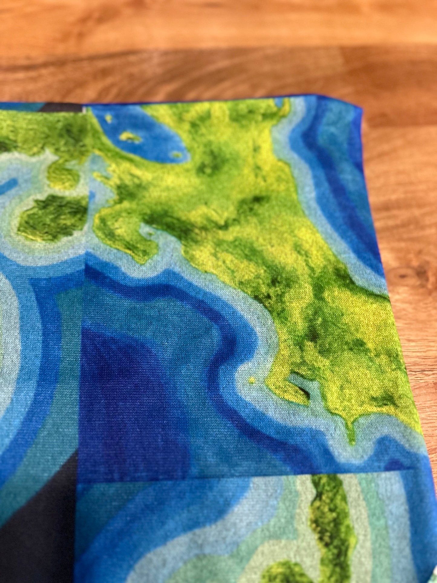 Explore the World Art Map Infinity Scarf - Cozy, Soft Knit