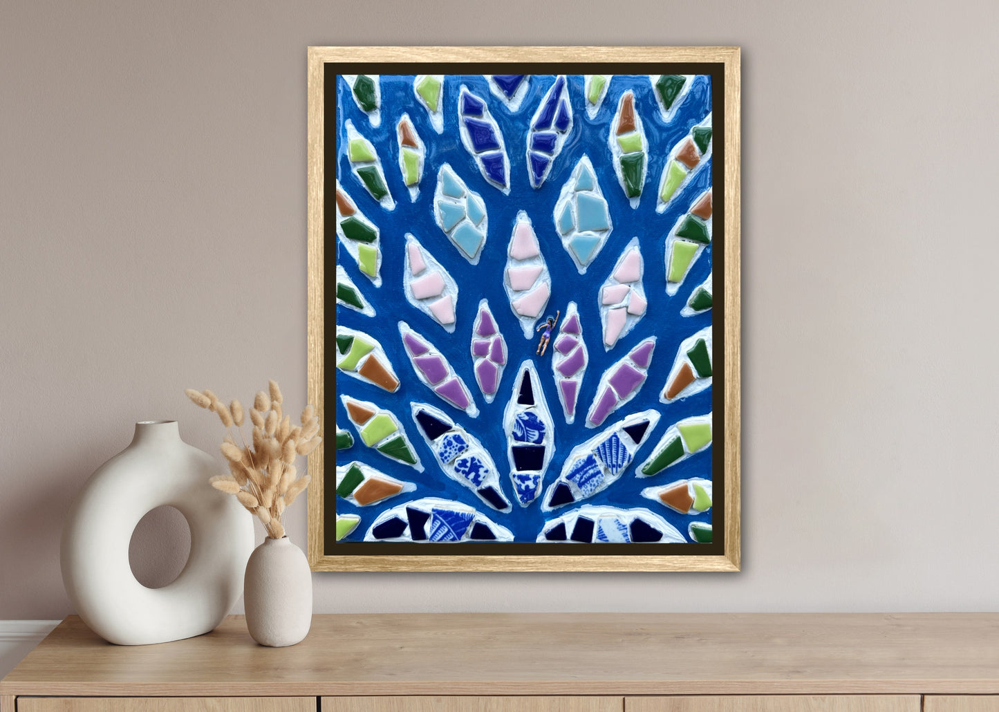 The Path to Purpose - 8x10 Mixed Media; Sand, Acrylic & Resin on Canvas Framed