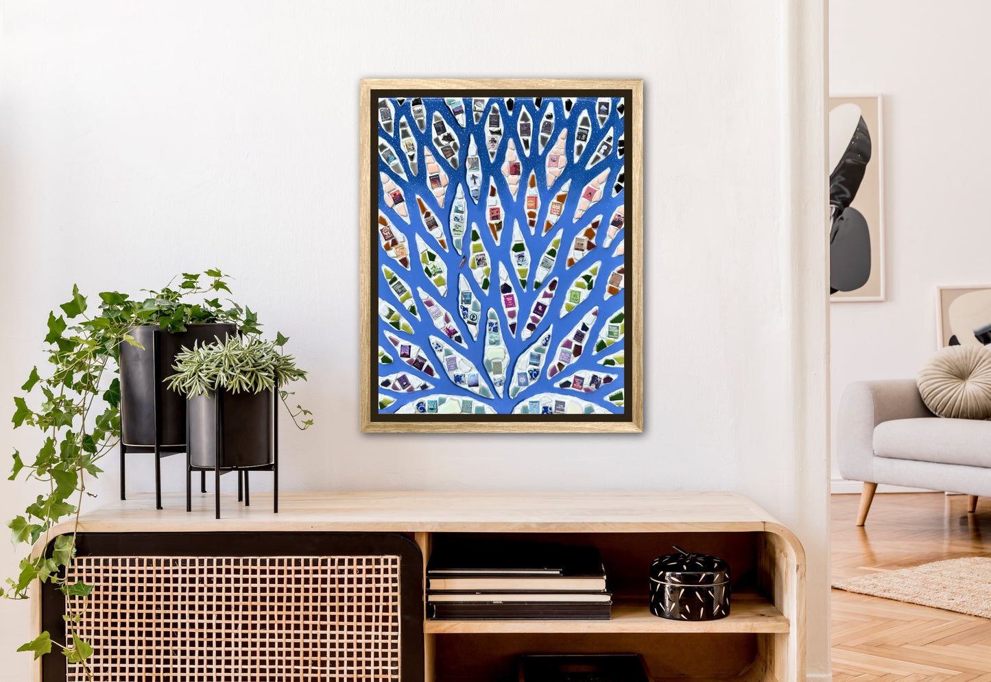 The Path to Knowledge - 16x20in Mixed Media; Sand, Acrylic & Resin on Canvas Framed