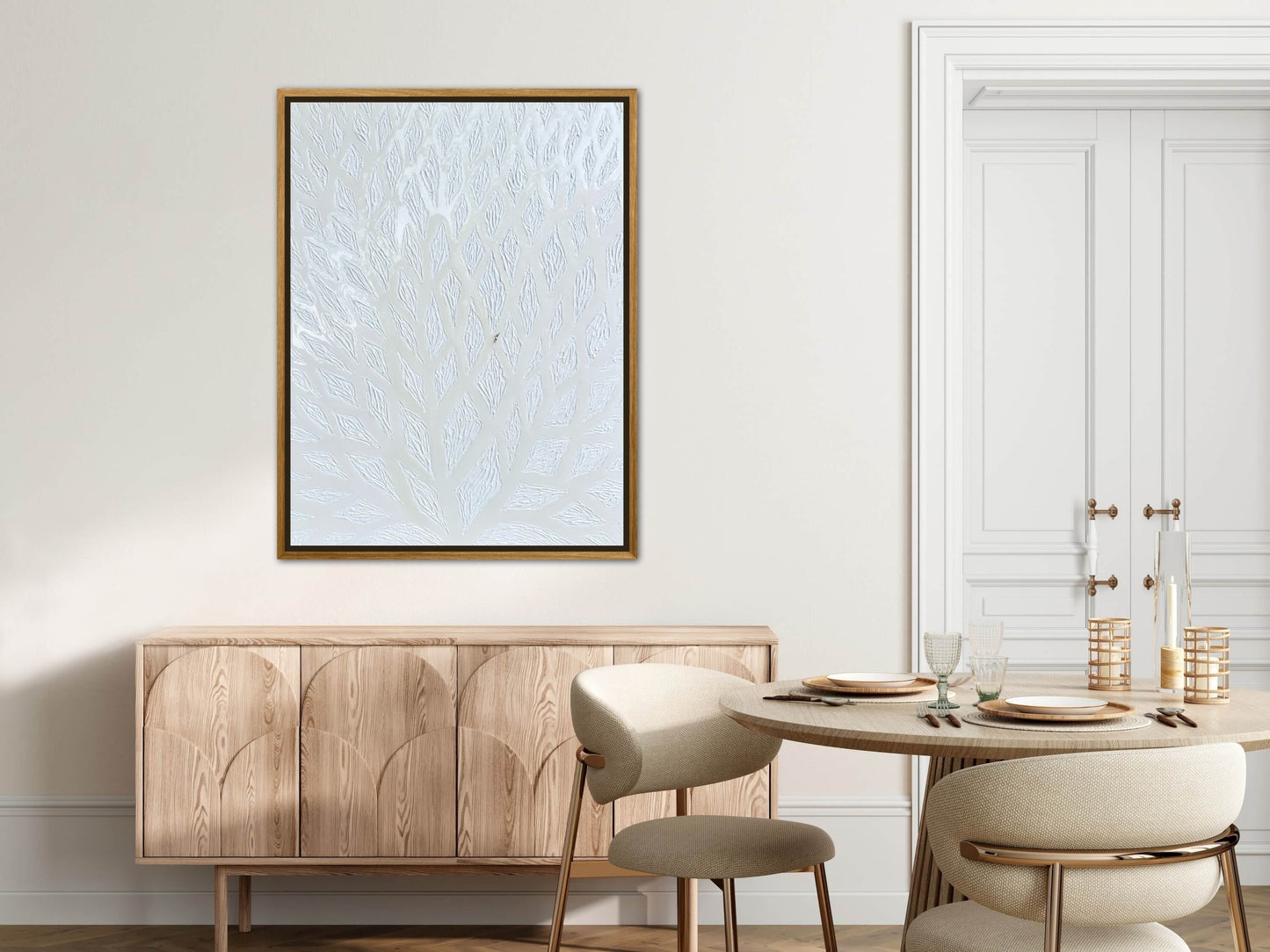 The Path to Dancing in the Clouds - 30x40in Mixed Media Textured Artwork Framed