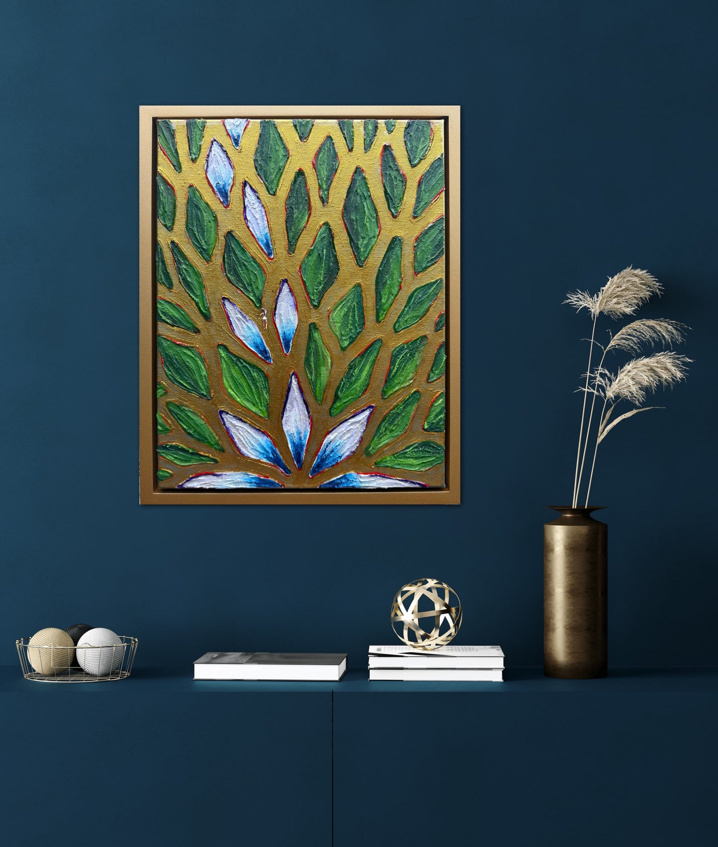 The Path to Success - 11x14 Mixed Media; Sand, Acrylic & Resin on Canvas Framed