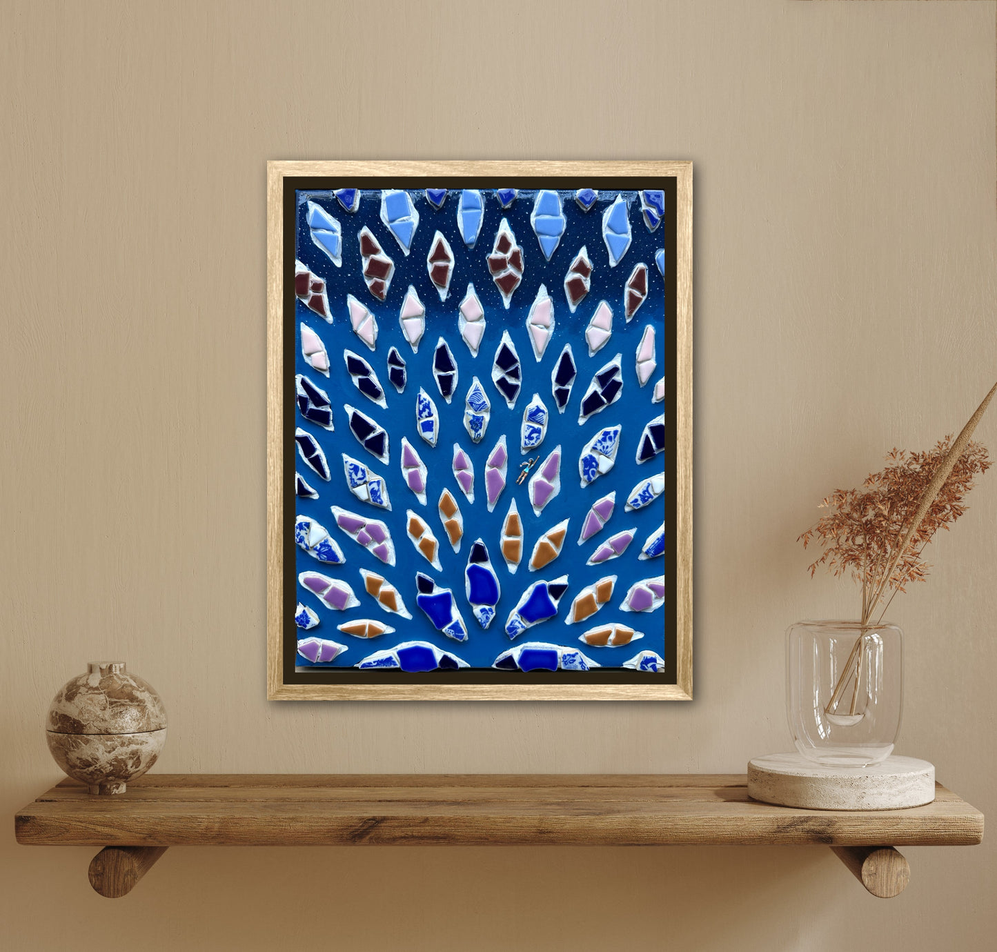 The Path to Wisdom - 11x14 Mixed Media; Sand, Acrylic & Resin on Canvas Framed