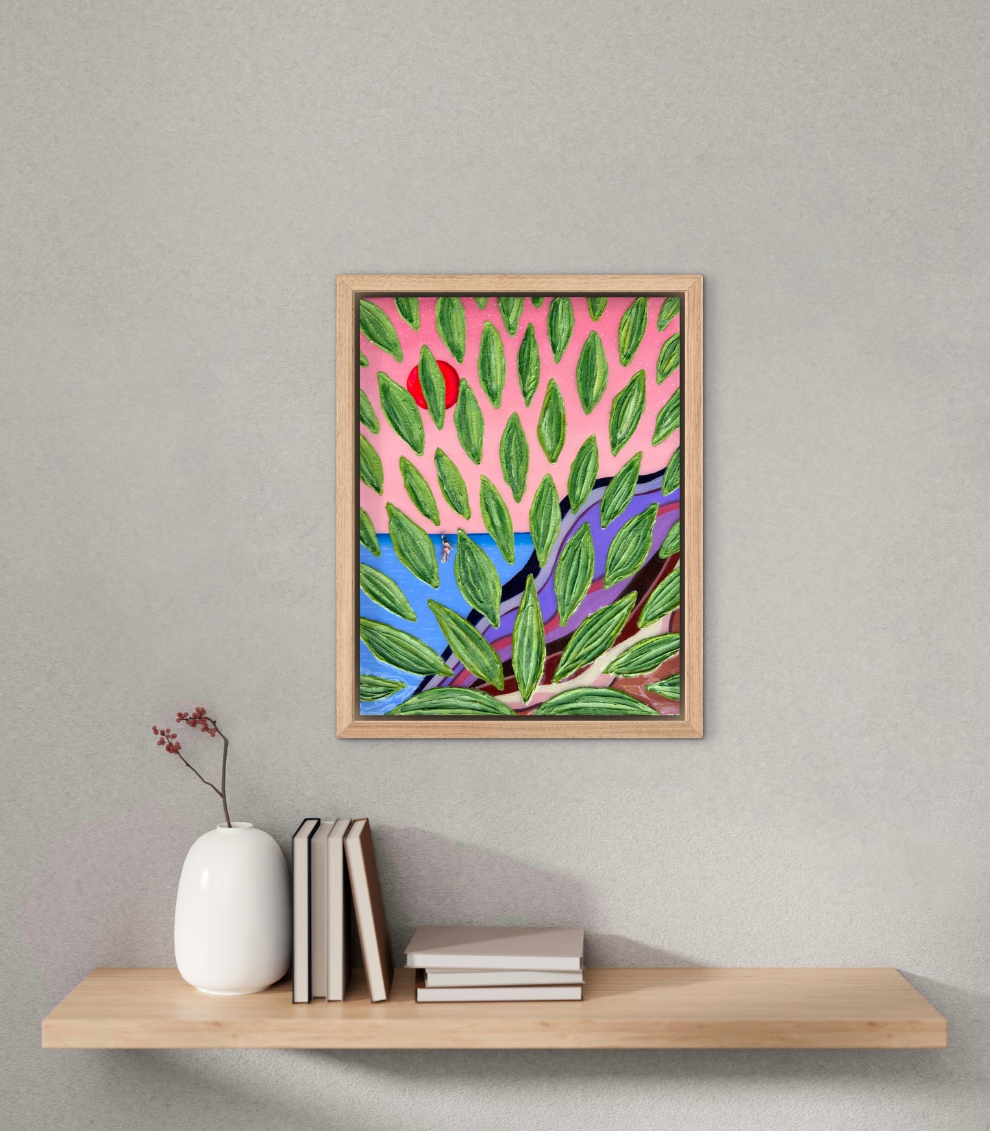 The Path to the Sun - 11x14 Mixed Media on Canvas Framed