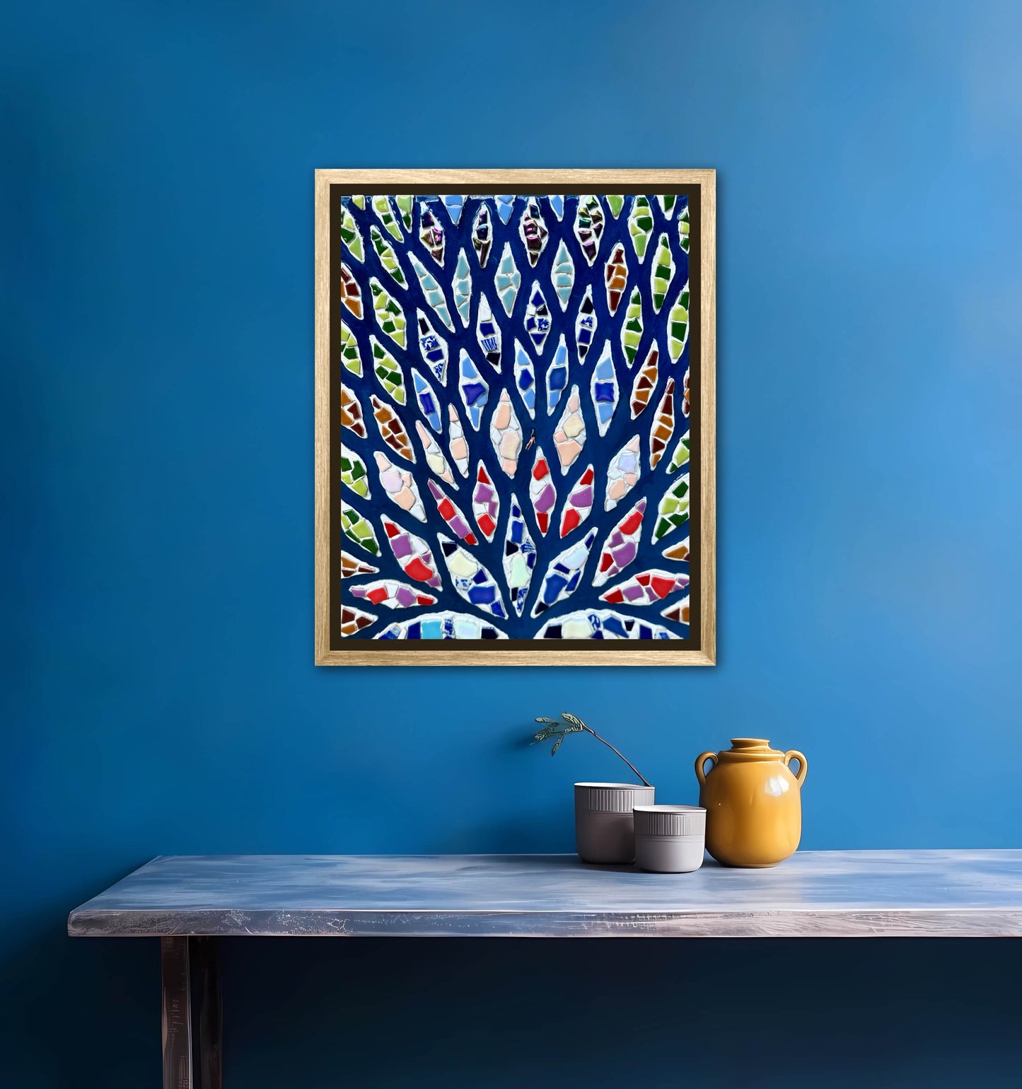 The Path to Wholeness - 16x20in Mixed Media; Sand, Acrylic & Resin on Canvas Framed