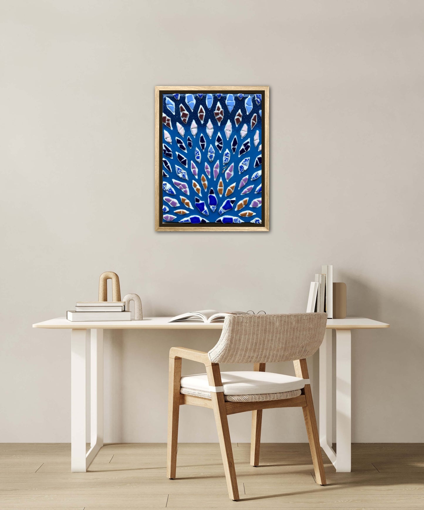 The Path to Wisdom - 11x14 Mixed Media; Sand, Acrylic & Resin on Canvas Framed