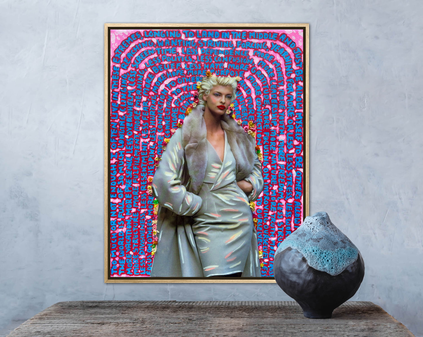 Vogue Reflections: “Just Be” Original Art 11x14in Framed