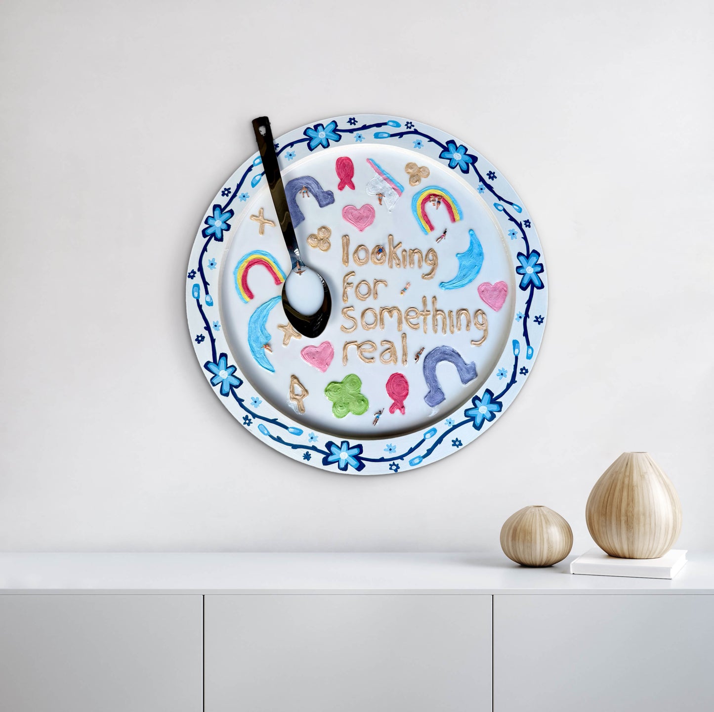 Lucky Charms: Looking for Something Real - 20x20in Mixed Media