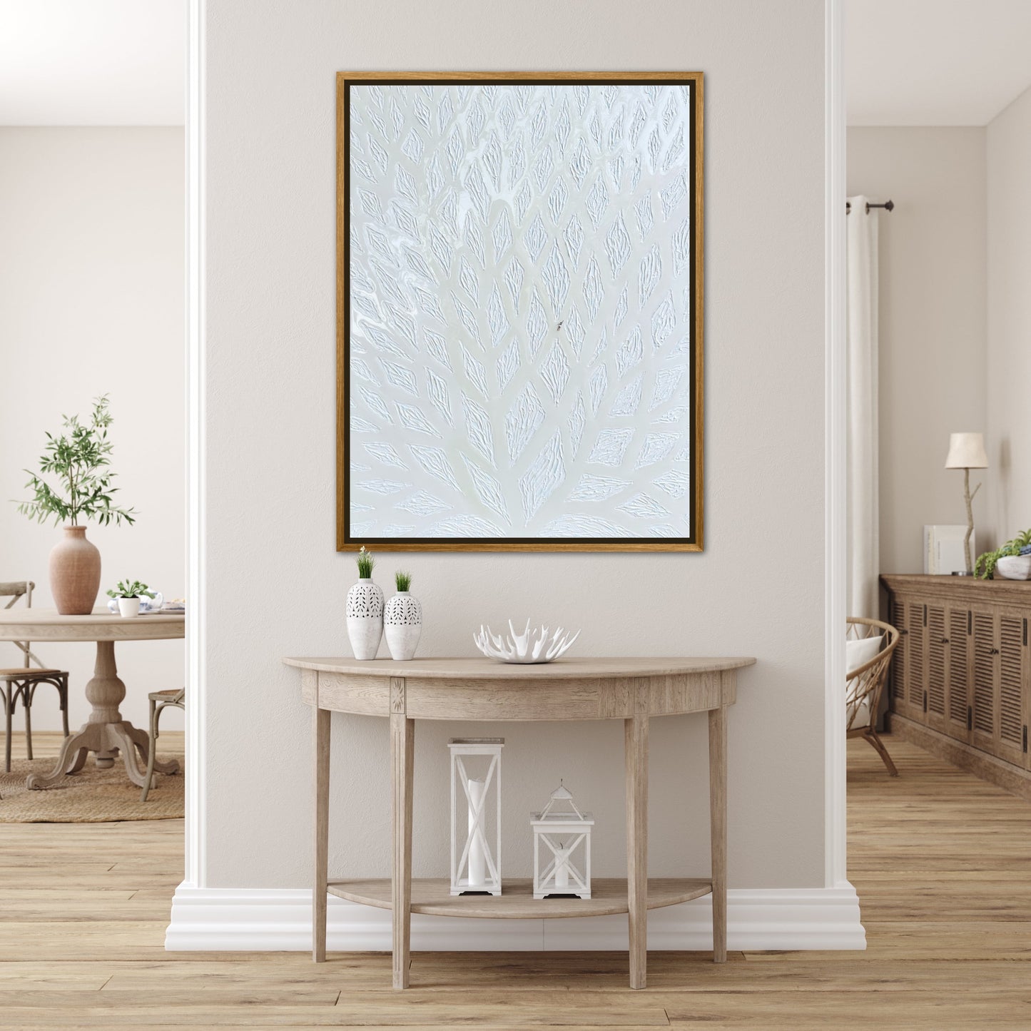 The Path to Dancing in the Clouds - 30x40in Mixed Media Textured Artwork Framed