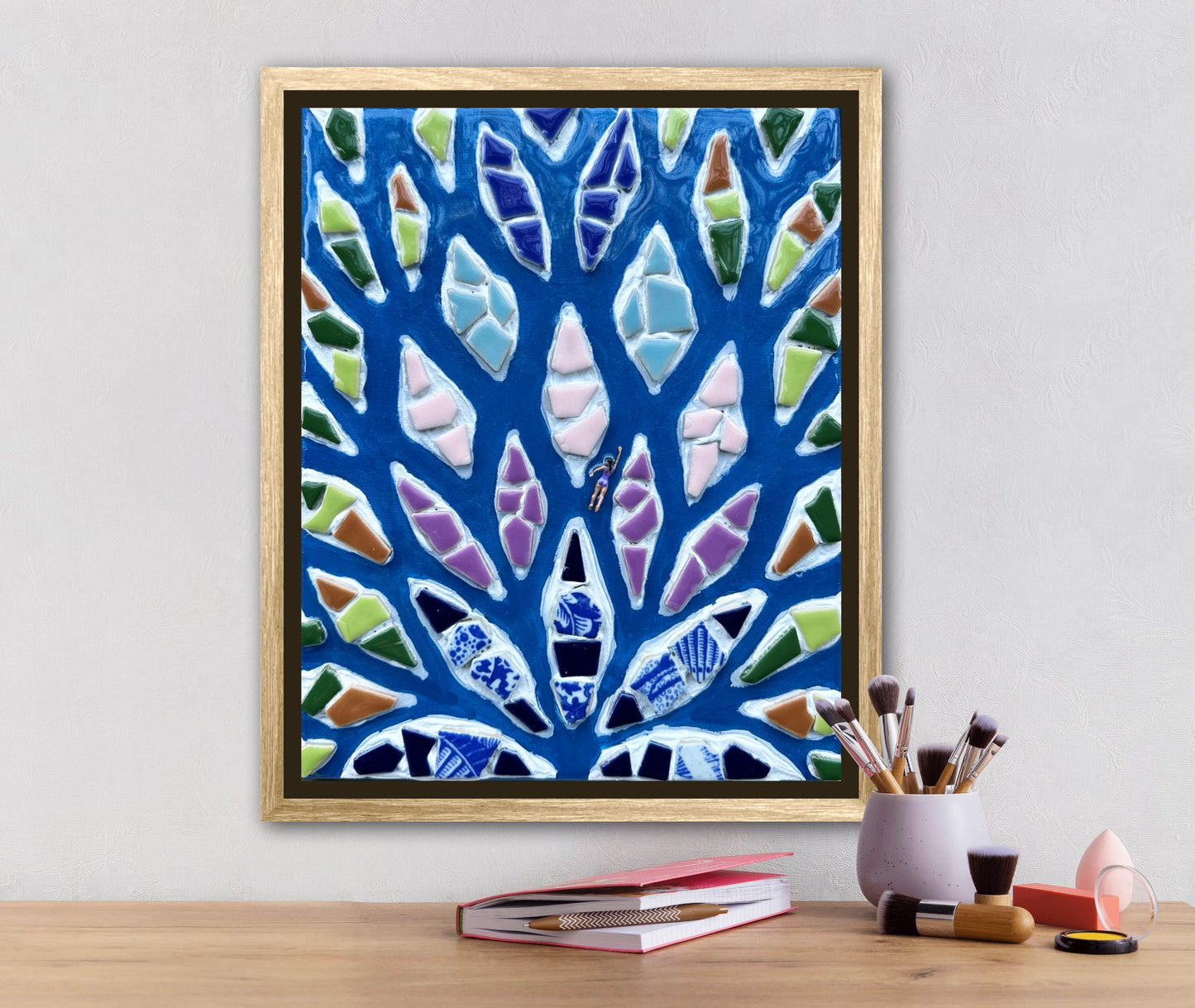 The Path to Purpose - 8x10 Mixed Media; Sand, Acrylic & Resin on Canvas Framed