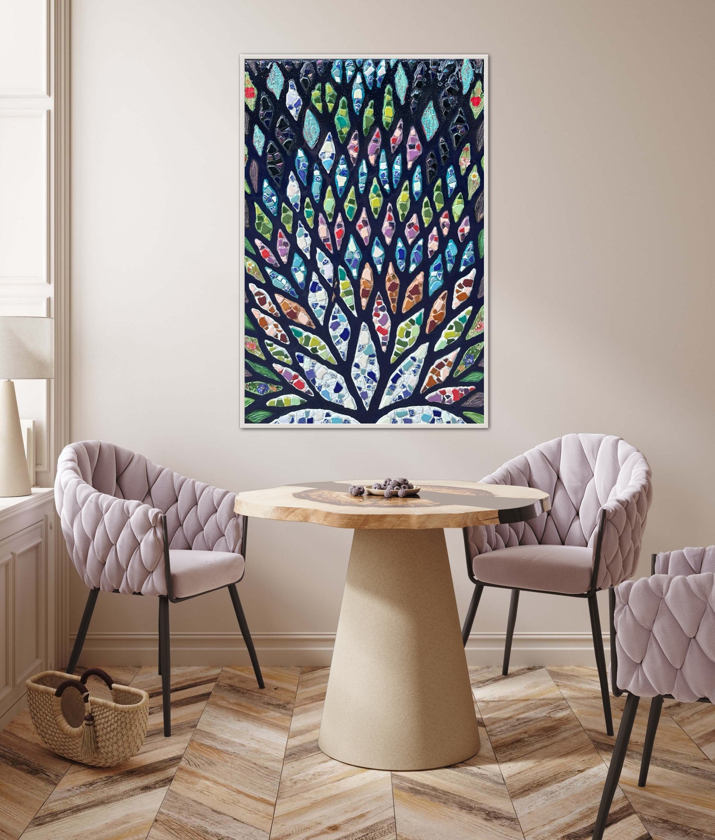 The Path to Wholeness - 24x36in Mixed Media; Sand, Acrylic & Resin on Canvas Framed