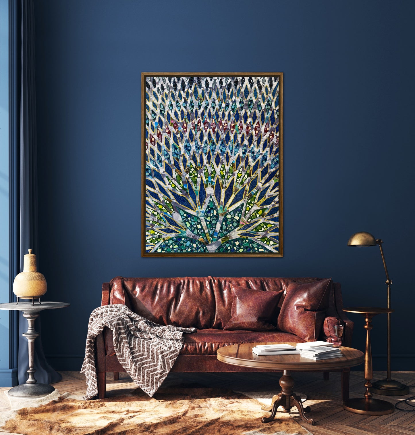 The Path to Paradise - 36x48in Mixed Media Textured Artwork Framed