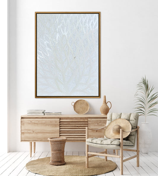 The Path to Dancing in the Clouds - 30x40in Mixed Media Textured Artwork Framed