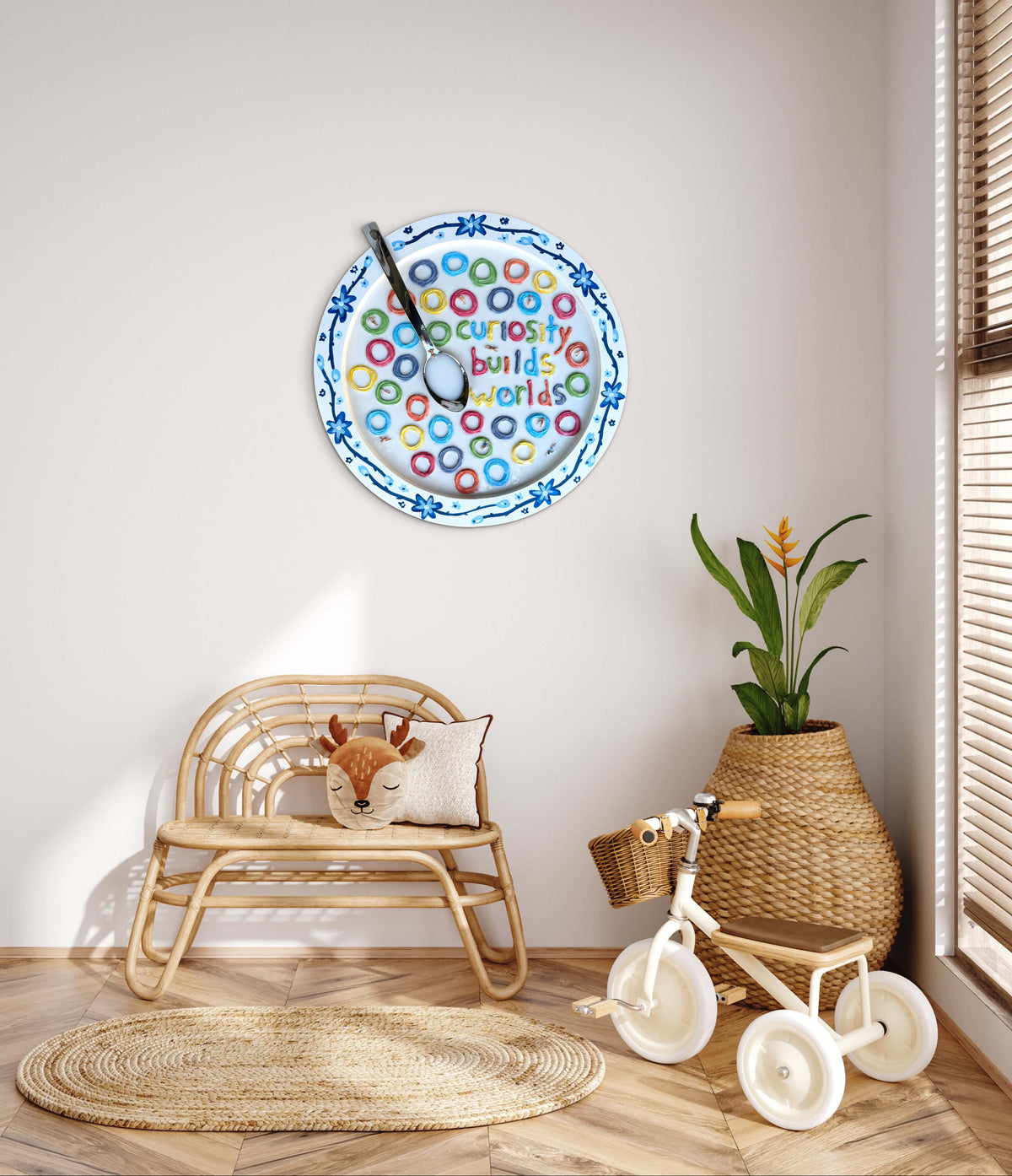 Wisdom for Breakfast: Fruit Loops for Marie Curie - 20x20in Mixed Media