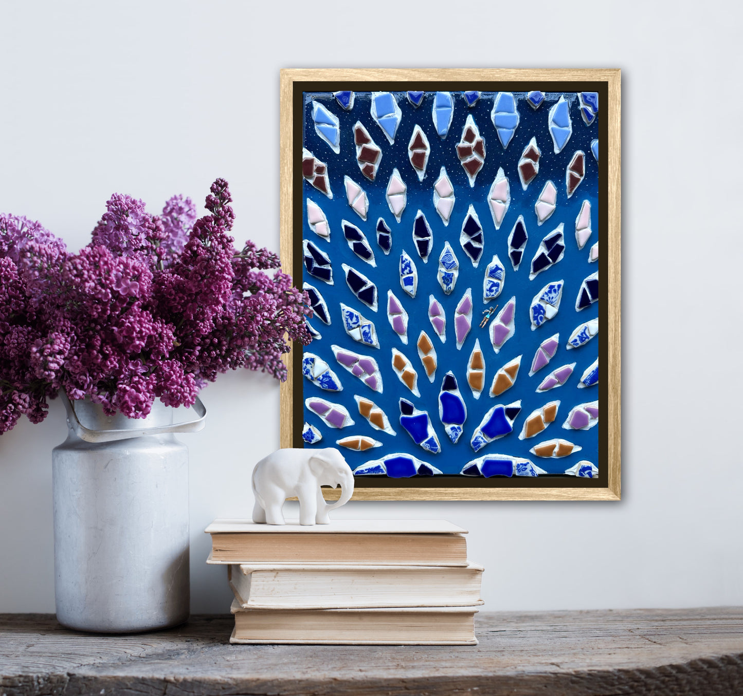 The Path to Wisdom - 11x14 Mixed Media; Sand, Acrylic & Resin on Canvas Framed