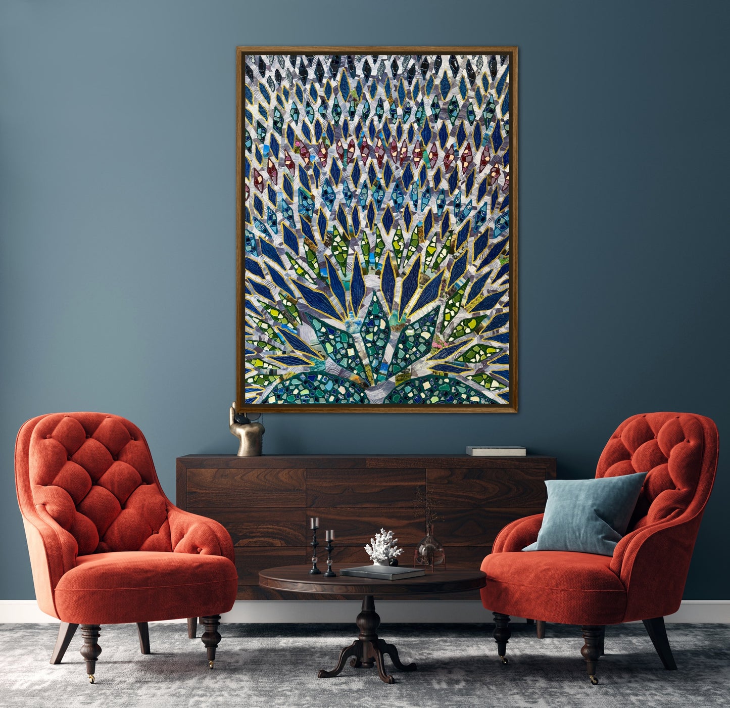 The Path to Paradise - 36x48in Mixed Media Textured Artwork Framed