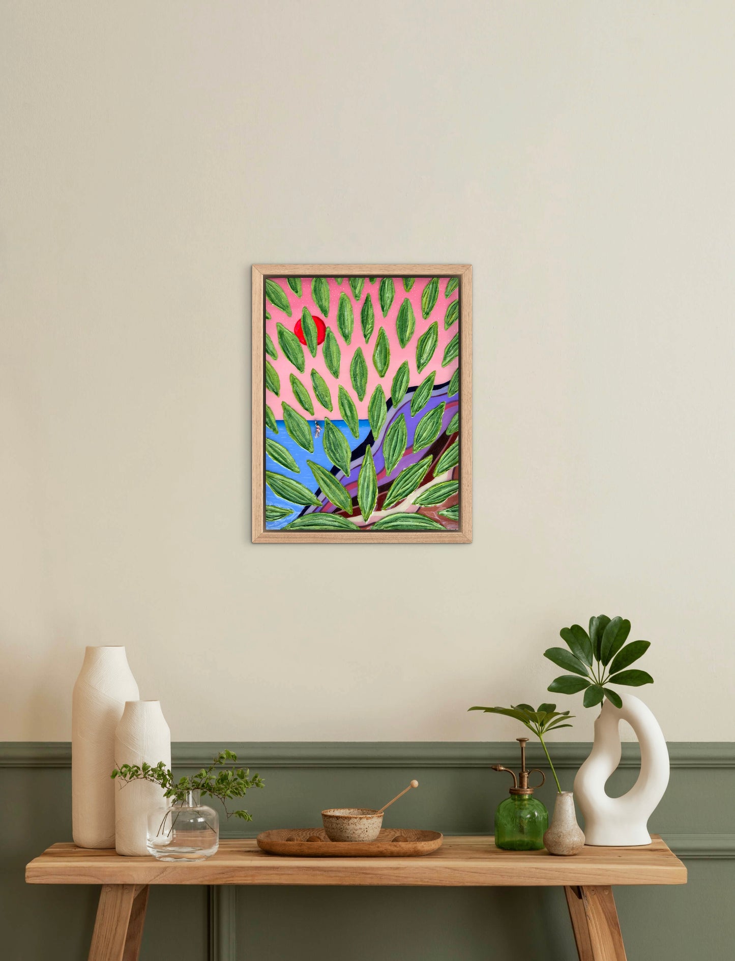 The Path to the Sun - 11x14 Mixed Media on Canvas Framed