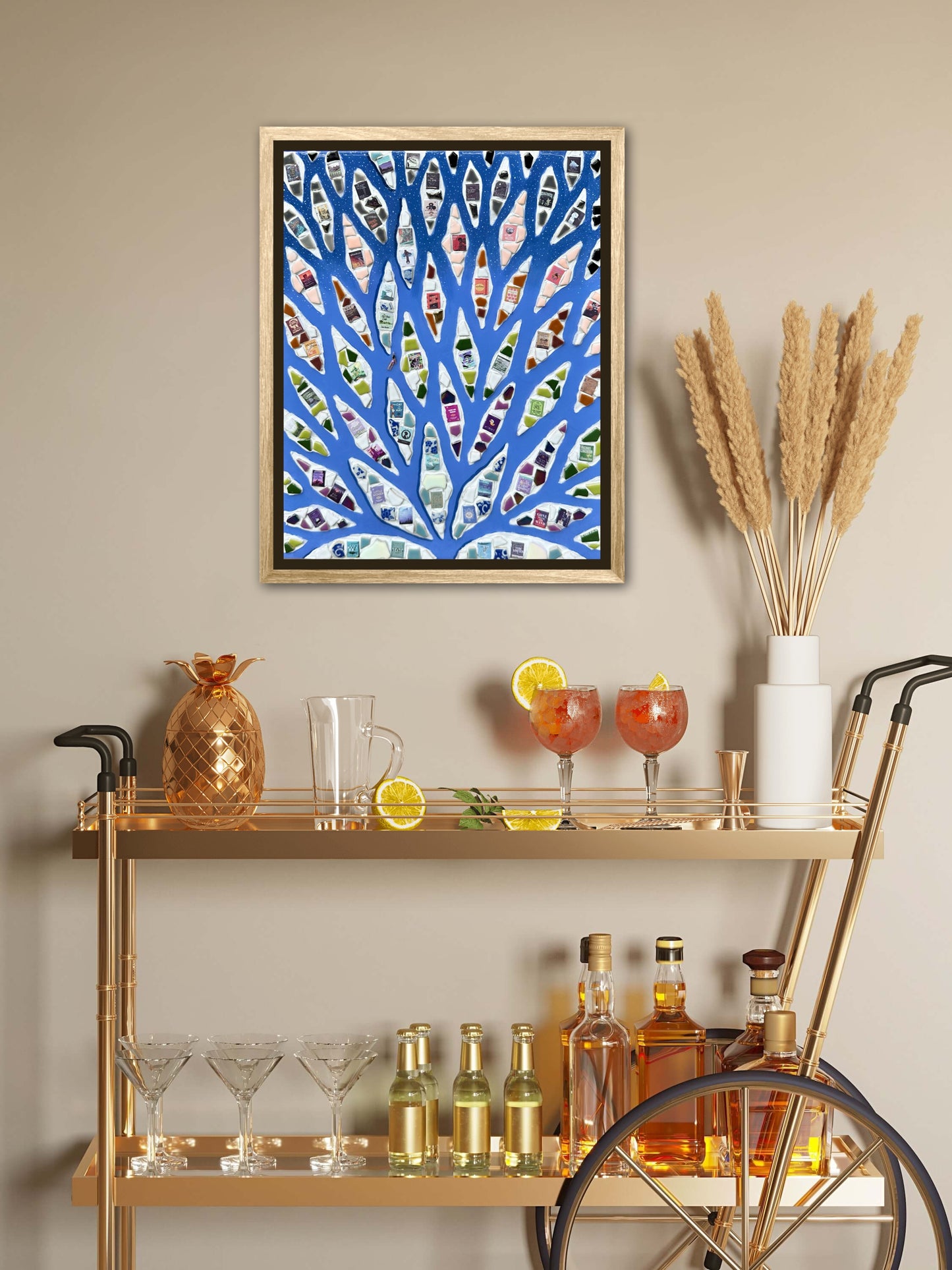 The Path to Knowledge - 16x20in Mixed Media; Sand, Acrylic & Resin on Canvas Framed