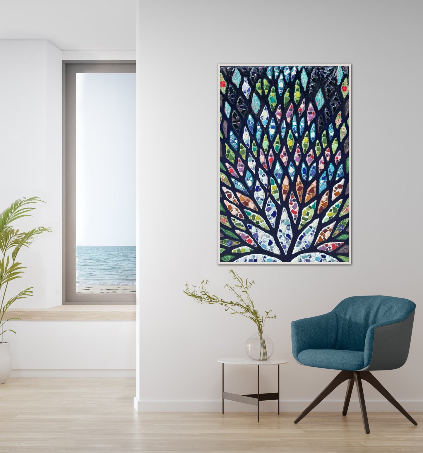 The Path to Wholeness - 24x36in Mixed Media; Sand, Acrylic & Resin on Canvas Framed