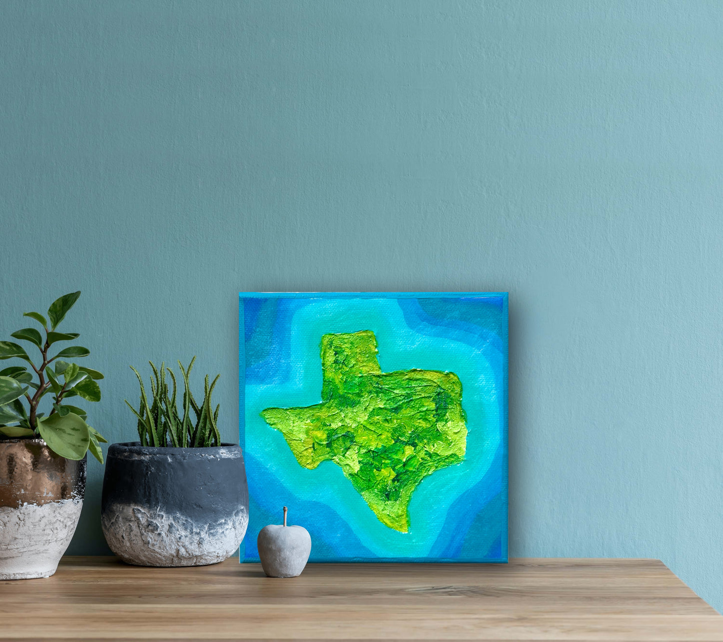 THE ISLAND OF TEXAS MINI - 6x6 Acrylic & Resin on Canvas