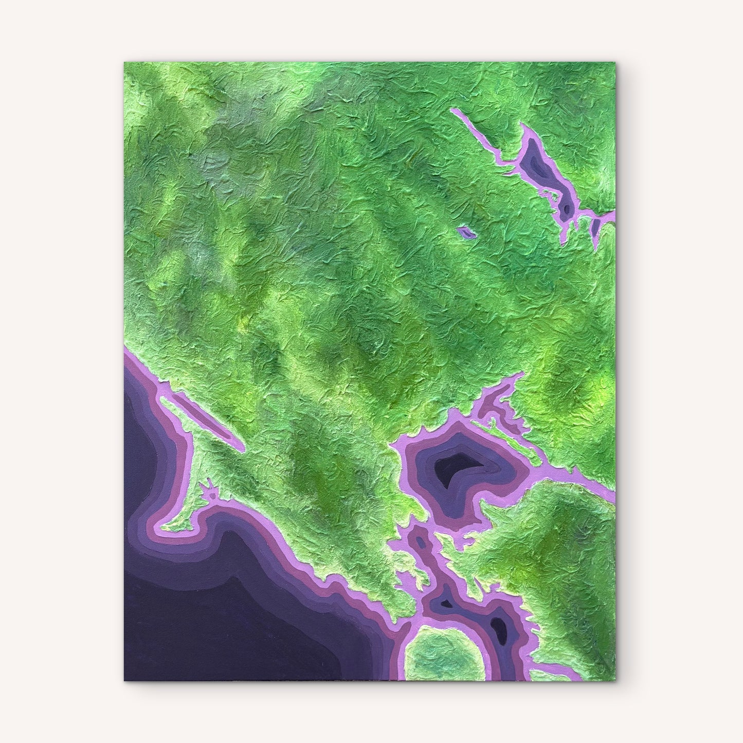 California Wine Country: A Love Letter, 24x30in Mixed Media on Canvas