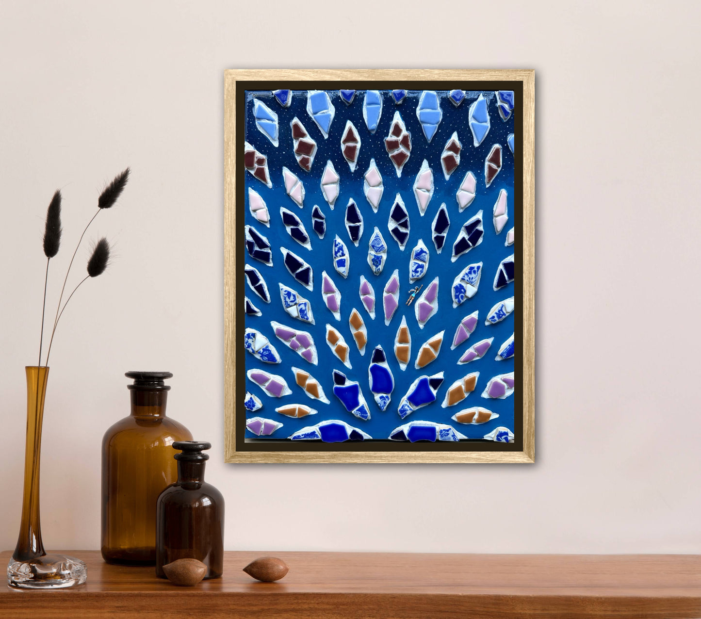 The Path to Wisdom - 11x14 Mixed Media; Sand, Acrylic & Resin on Canvas Framed