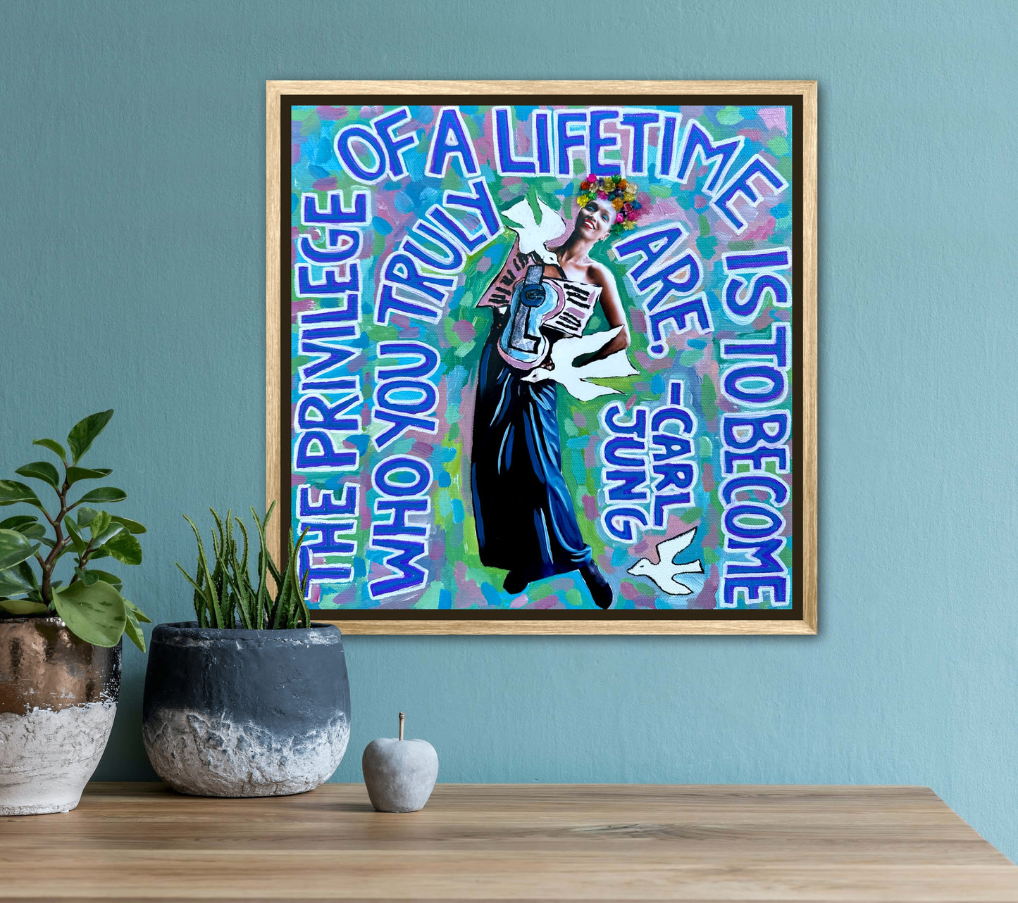 Vogue Reflections: The Privilege of a Lifetime - 12x12in Acrylic & Resin on Canvas