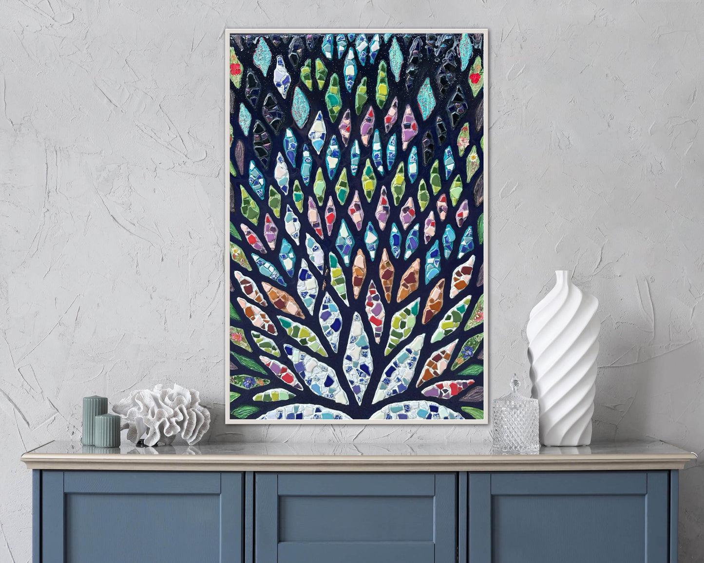 The Path to Wholeness - 24x36in Mixed Media; Sand, Acrylic & Resin on Canvas Framed