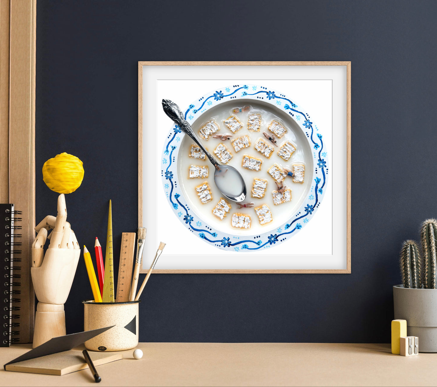 Saturday Mornings: Frosted Mini Wheats Print - 10x10in Glicée Fine Art Print