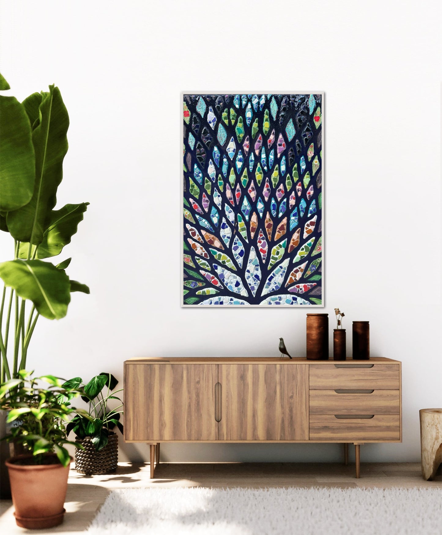 The Path to Wholeness - 24x36in Mixed Media; Sand, Acrylic & Resin on Canvas Framed