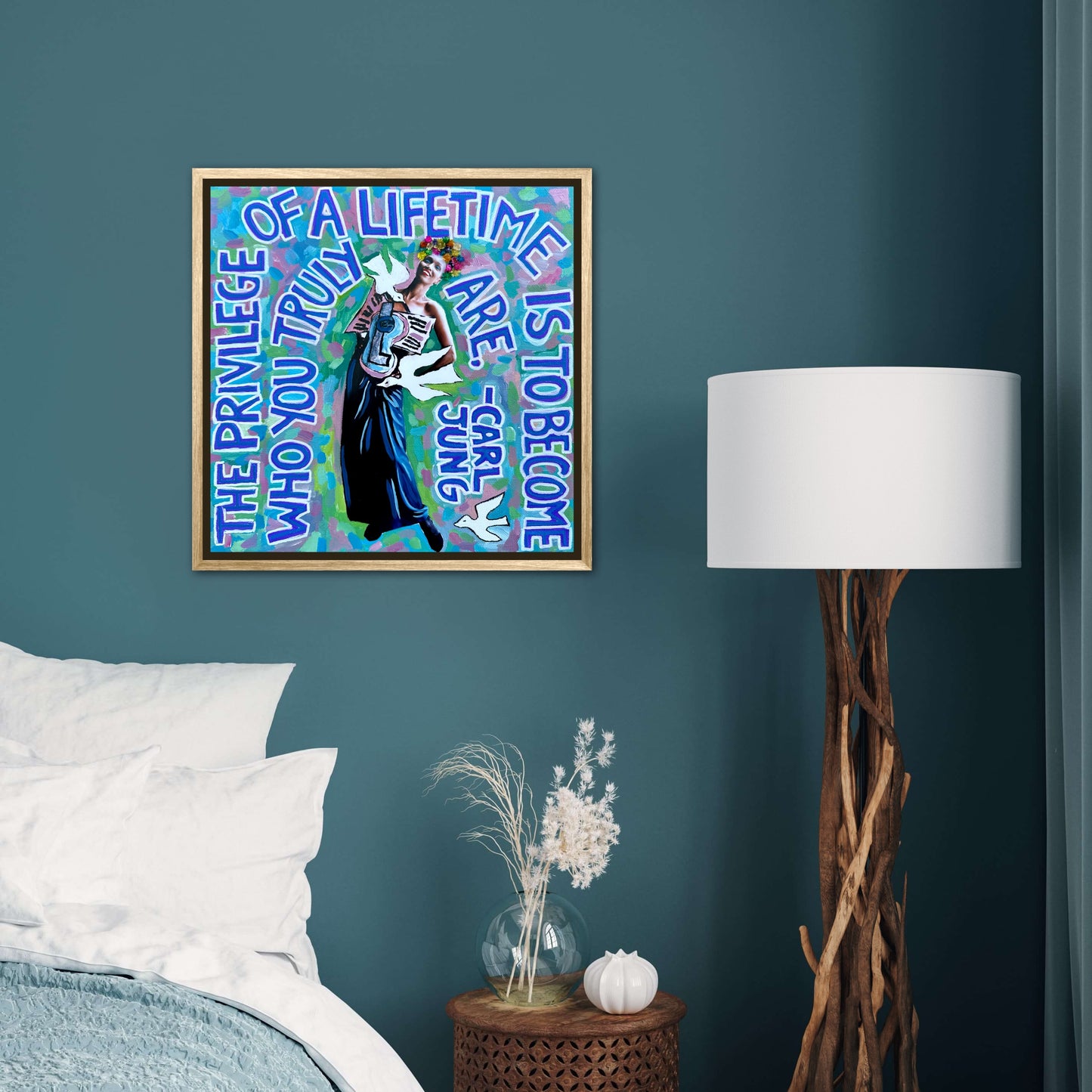 Vogue Reflections: The Privilege of a Lifetime - 12x12in Acrylic & Resin on Canvas