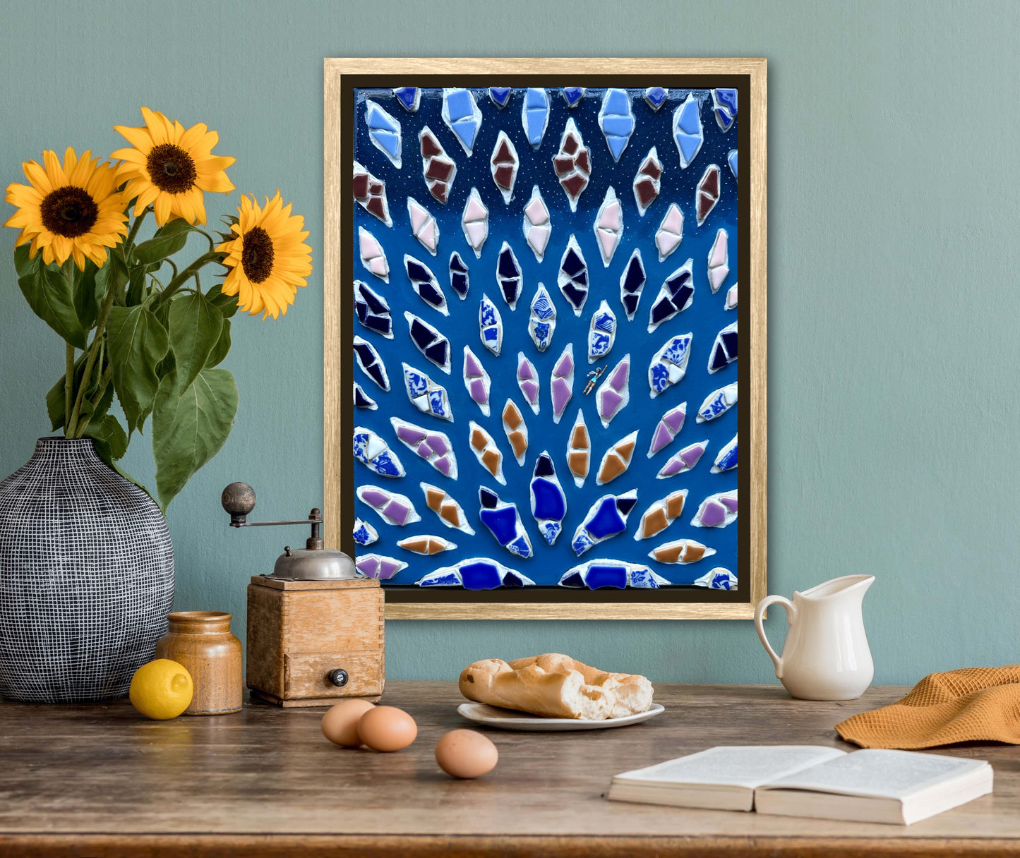 The Path to Wisdom - 11x14 Mixed Media; Sand, Acrylic & Resin on Canvas Framed