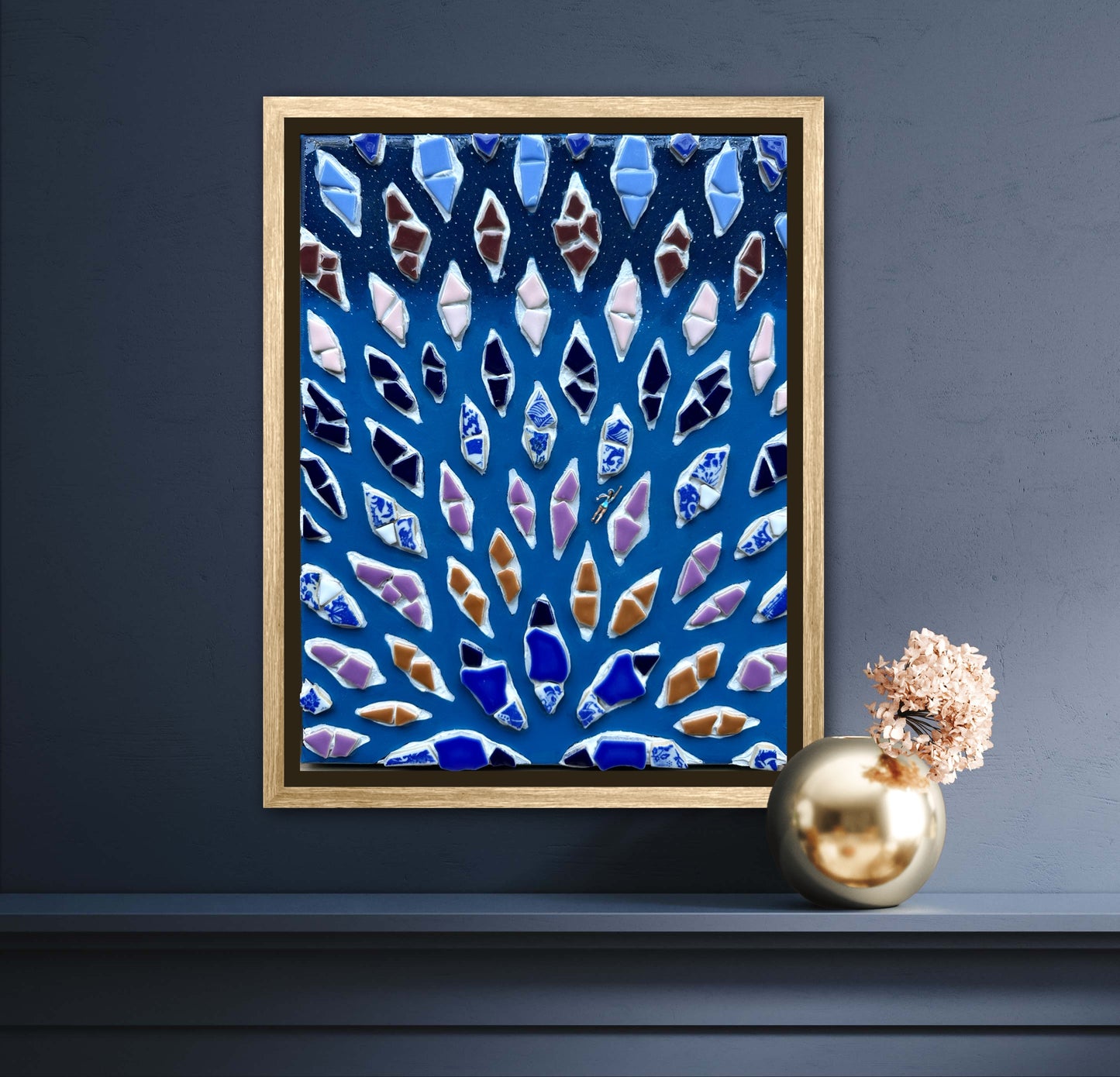 The Path to Wisdom - 11x14 Mixed Media; Sand, Acrylic & Resin on Canvas Framed