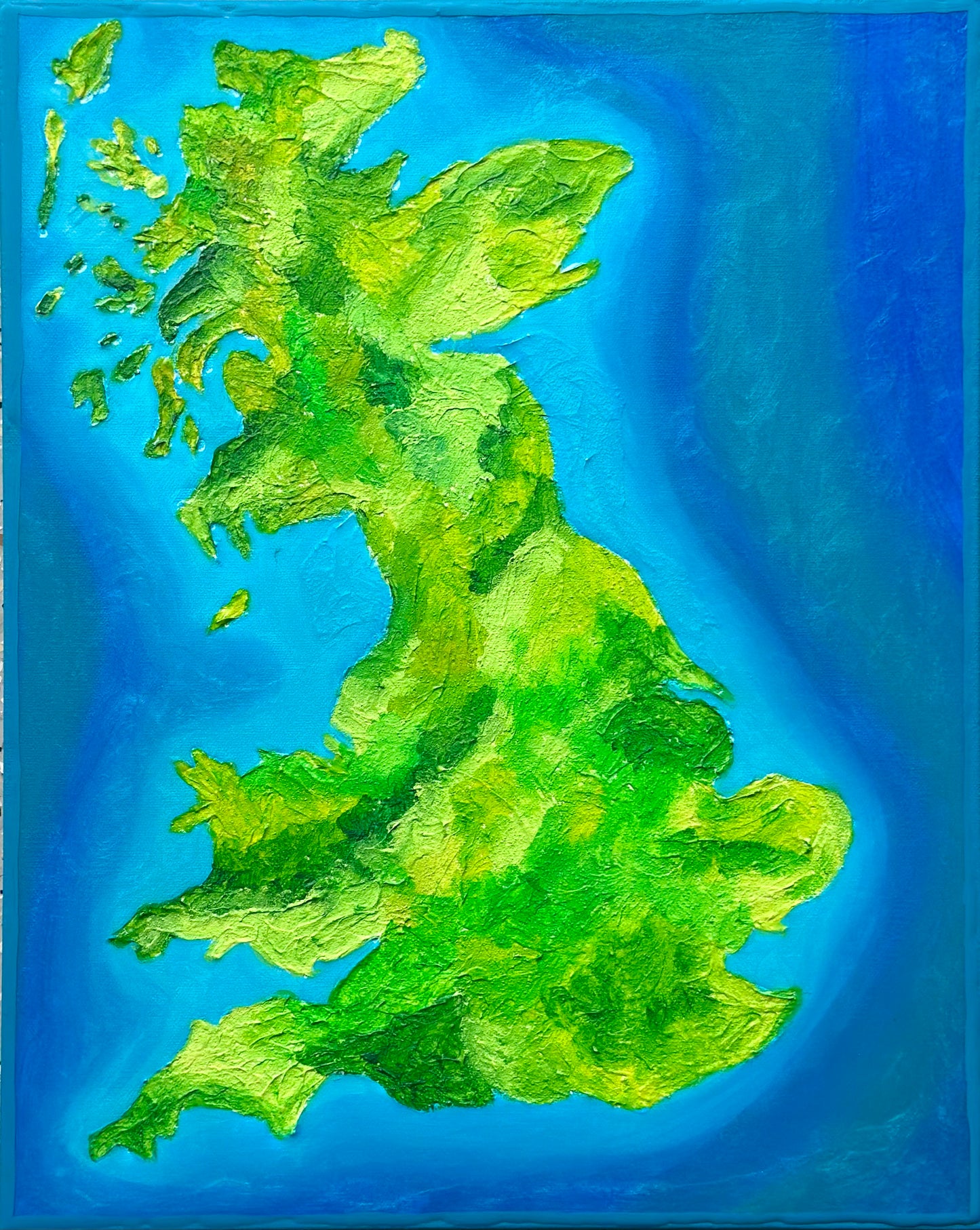 UNITED KINGDOM 🇬🇧 - 16x20 in Acrylic & Resin on Canvas