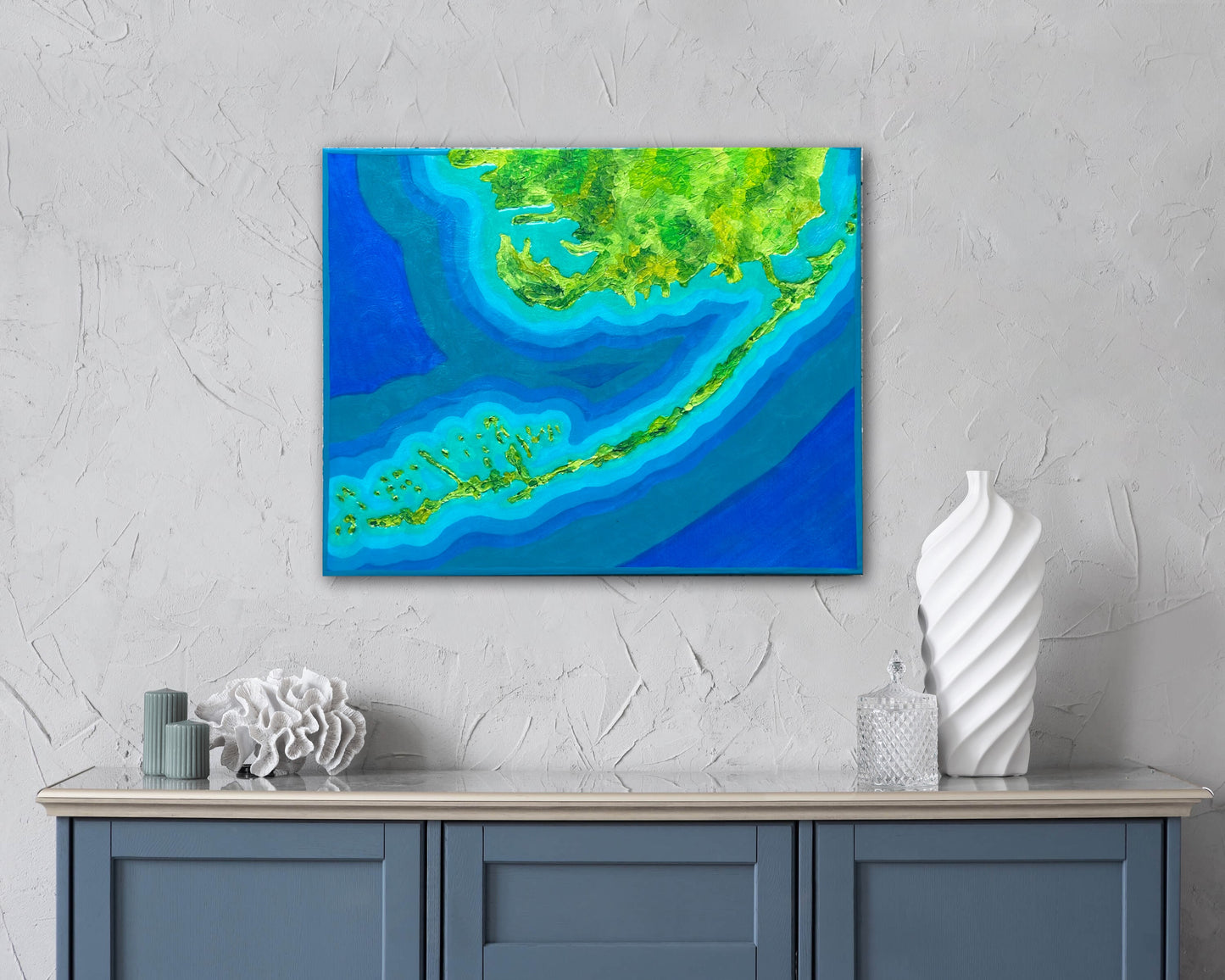 FLORIDA KEYS - 16x20 in Acrylic & Resin on Canvas