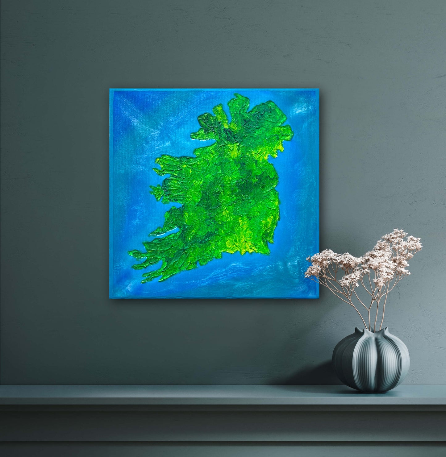 IRELAND 🇮🇪 - 12x12in Acrylic & Resin on Canvas