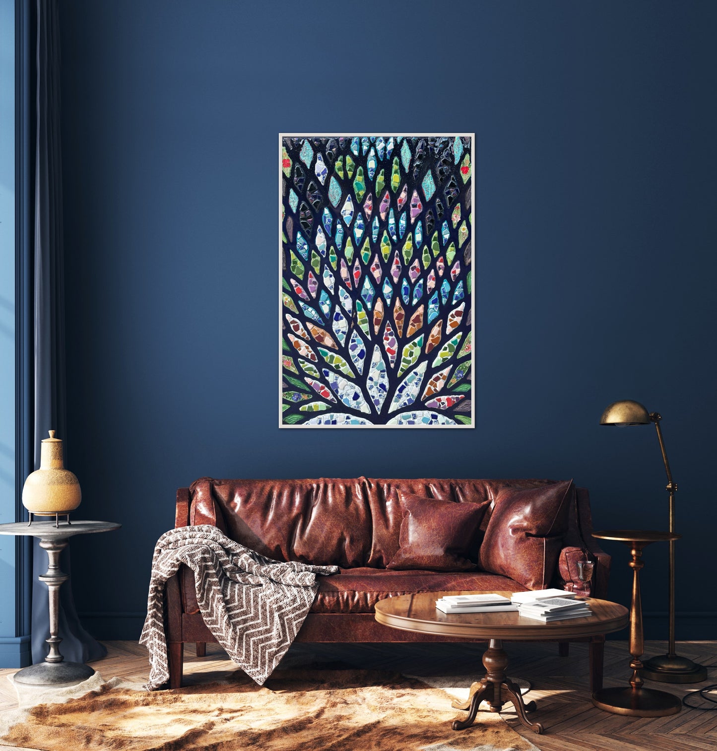 The Path to Wholeness - 24x36in Mixed Media; Sand, Acrylic & Resin on Canvas Framed