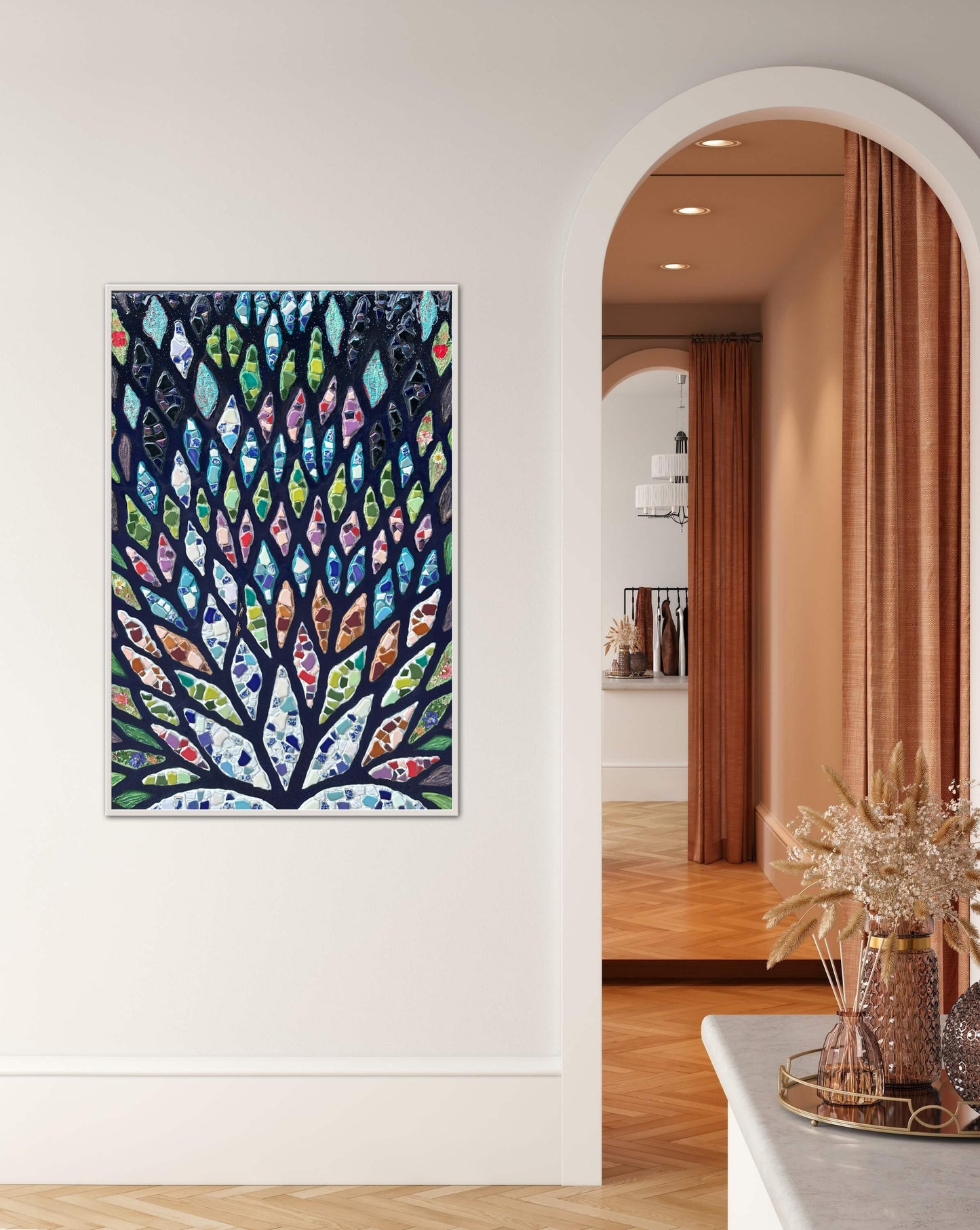 The Path to Wholeness - 24x36in Mixed Media; Sand, Acrylic & Resin on Canvas Framed