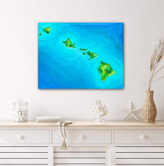 HAWAII - 16x20in Acrylic & Resin on Canvas