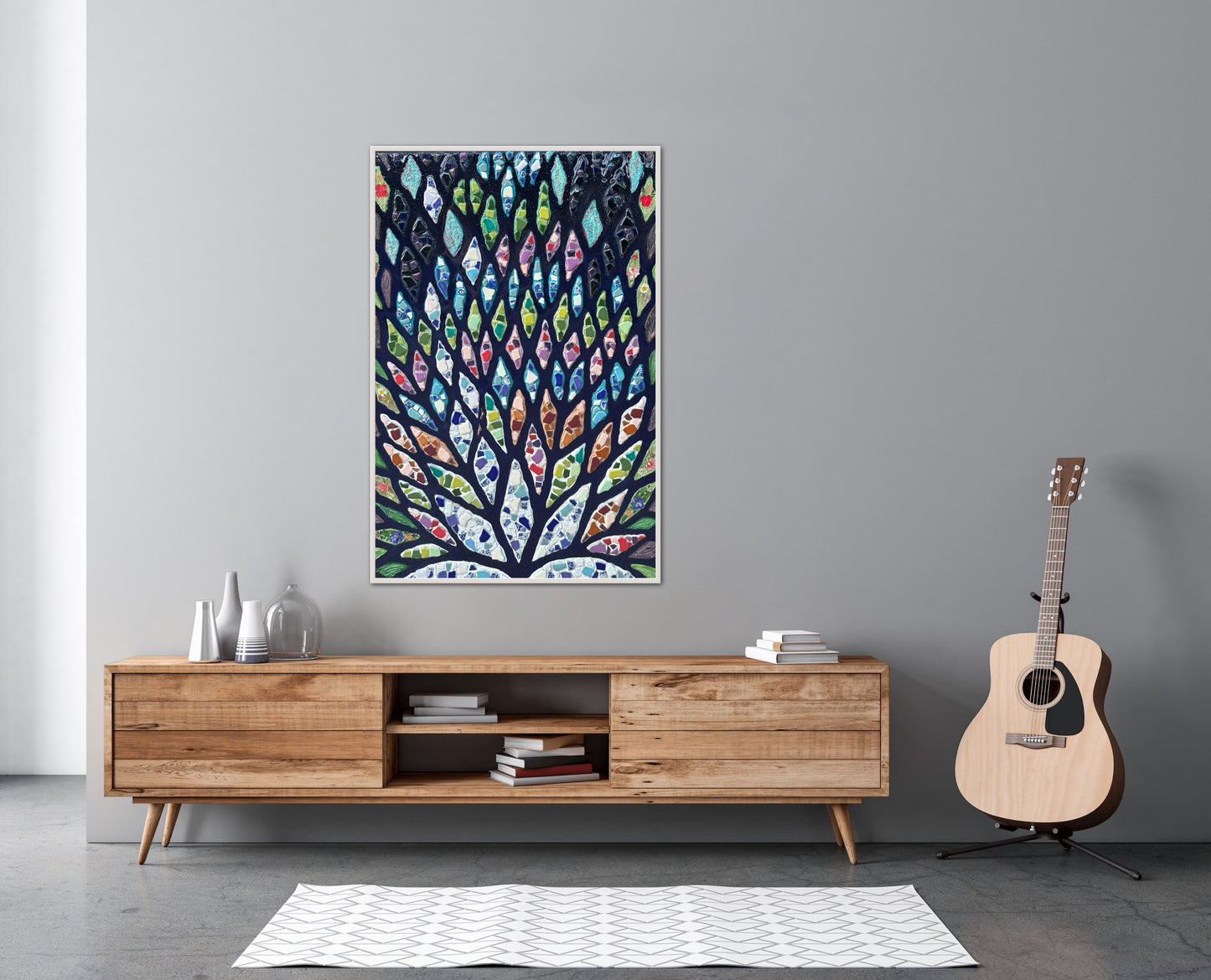 The Path to Wholeness - 24x36in Mixed Media; Sand, Acrylic & Resin on Canvas Framed