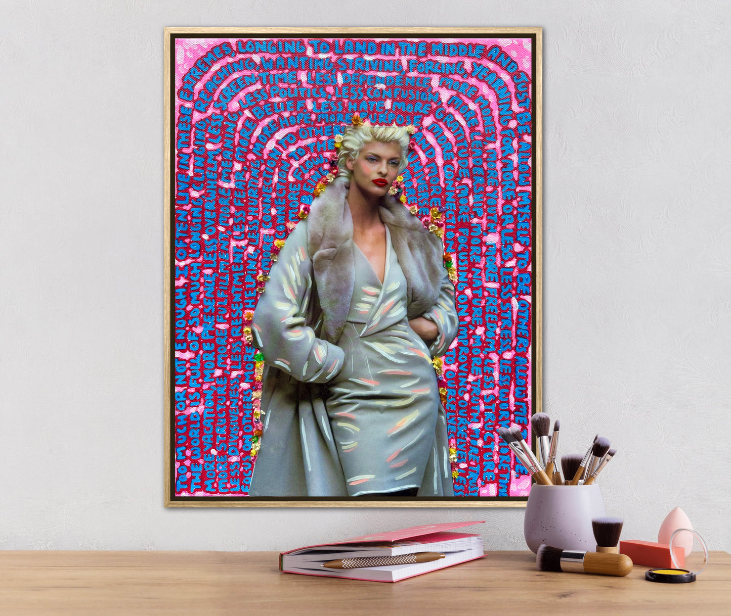 Vogue Reflections: “Just Be” Original Art 11x14in Framed
