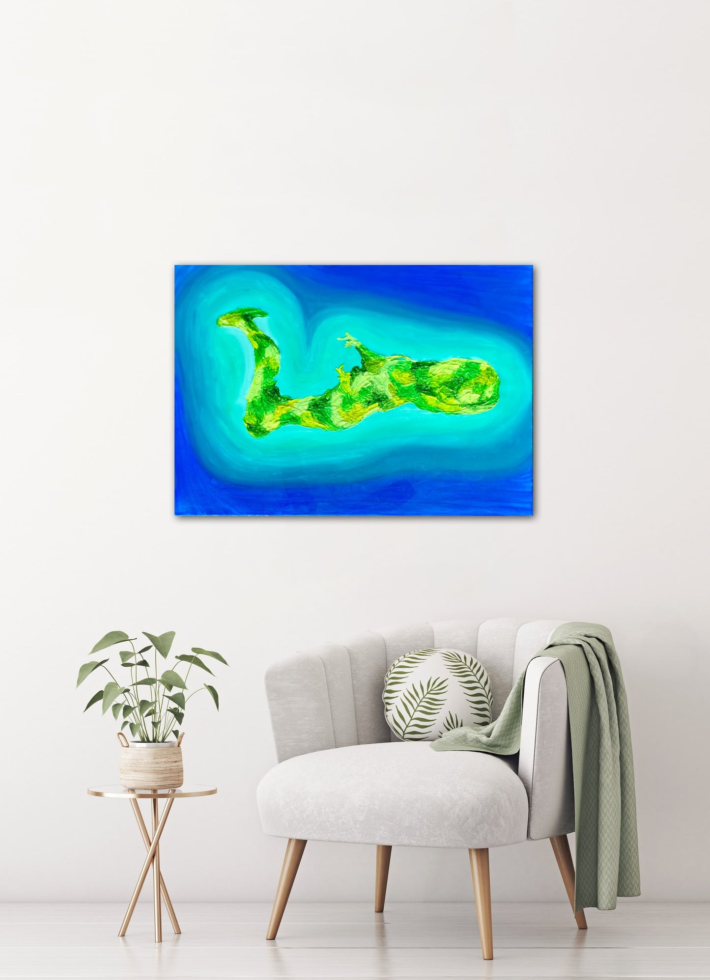 GRAND CAYMAN - 24x30in Acrylic & Resin on Canvas