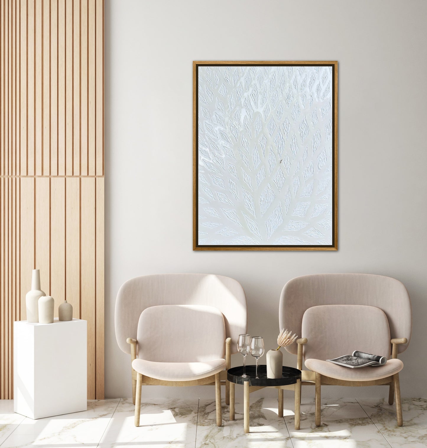 The Path to Dancing in the Clouds - 30x40in Mixed Media Textured Artwork Framed