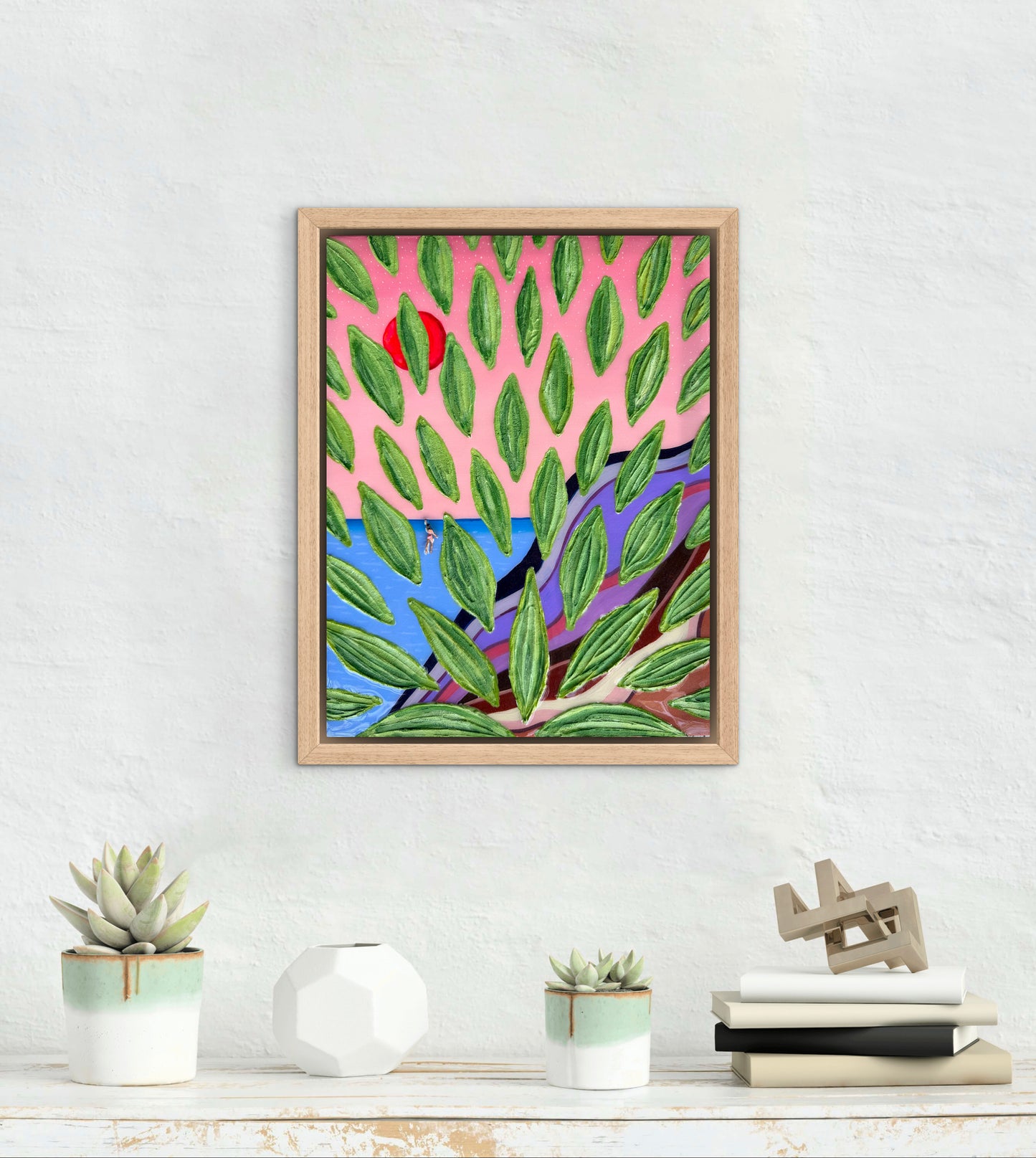 The Path to the Sun - 11x14 Mixed Media on Canvas Framed
