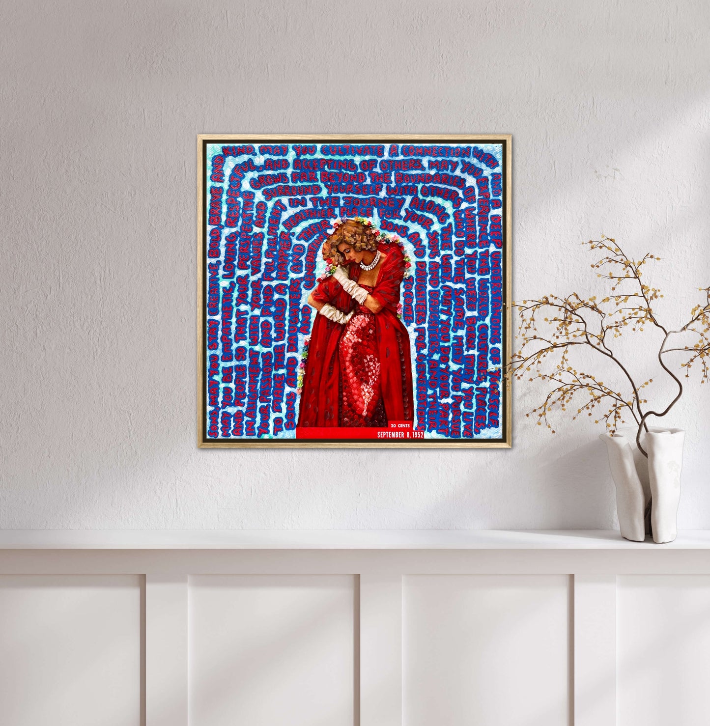 Vogue Reflections: Dear Sons - 12x12in Acrylic & Resin on Canvas