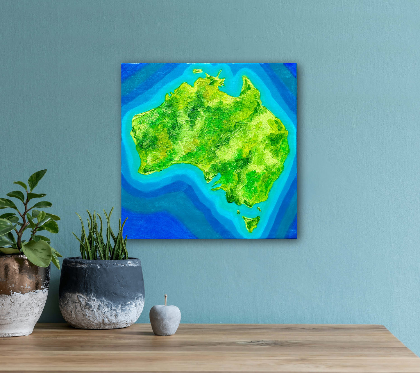 AUSTRALIA 🇦🇺 - 12x12in Acrylic & Resin on Canvas