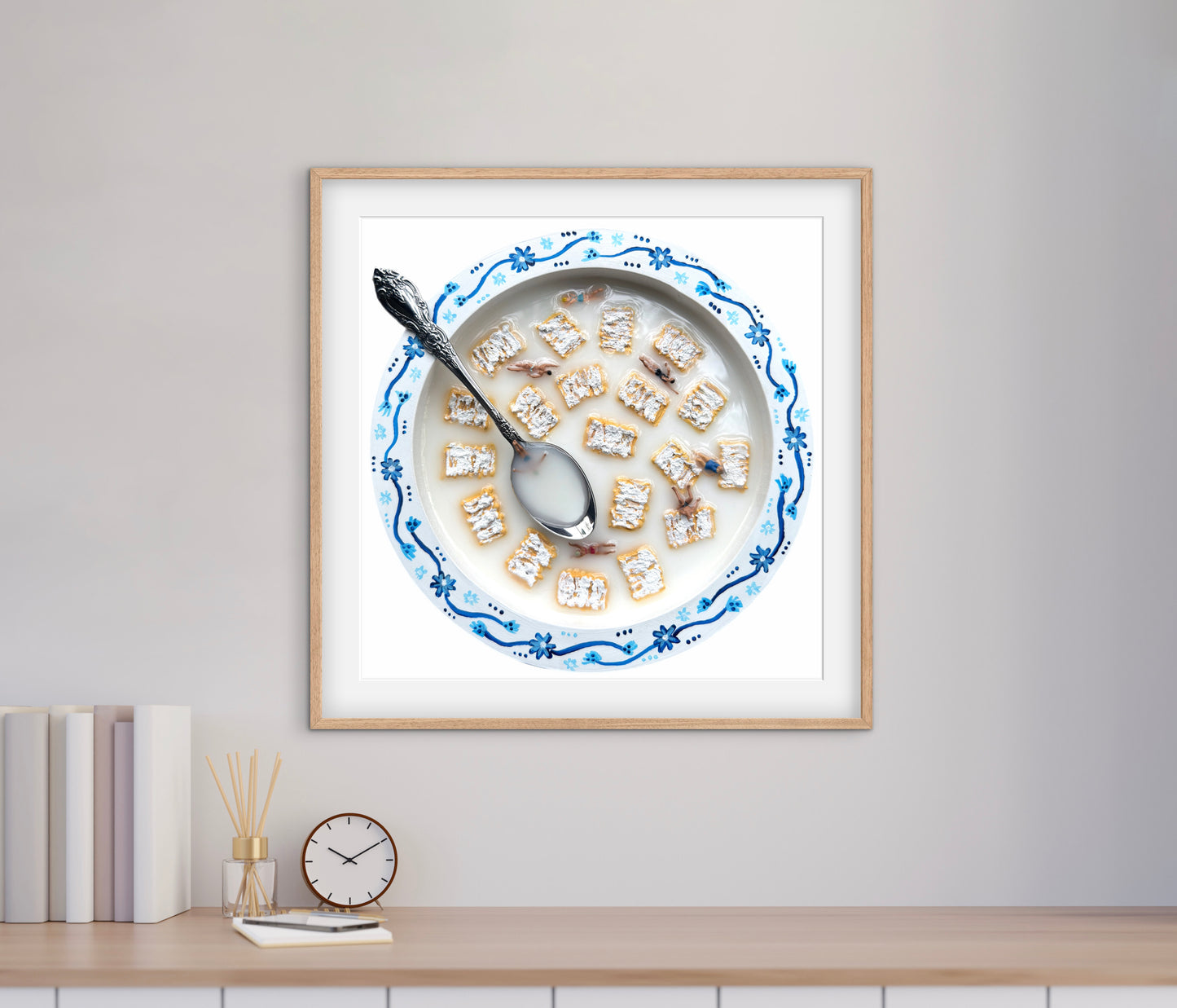 Saturday Mornings: Frosted Mini Wheats Print - 10x10in Glicée Fine Art Print